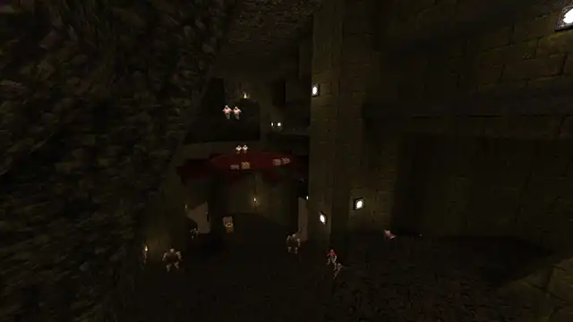 Screenshot of Quake map 'Ceremonial Circles'