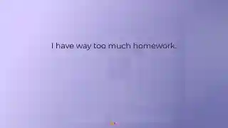 I have way too much homework.