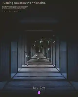 Rushing towards the finish line.