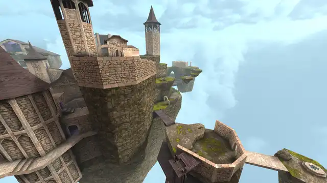 Screenshot of Quake map 'Crack in the Sky'