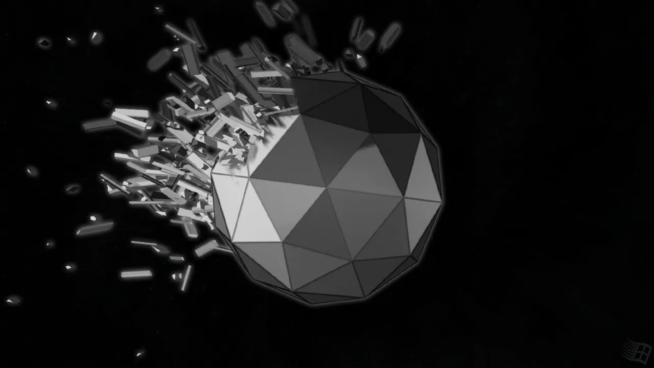 Shattered icosphere wallpaper preview